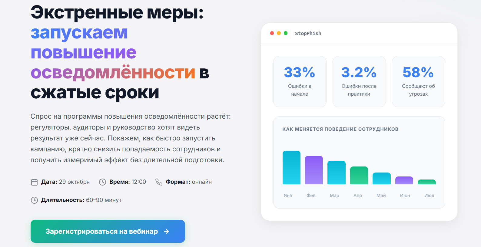 Экстренные меры: запускаем повышение осведомлённости в сжатые сроки